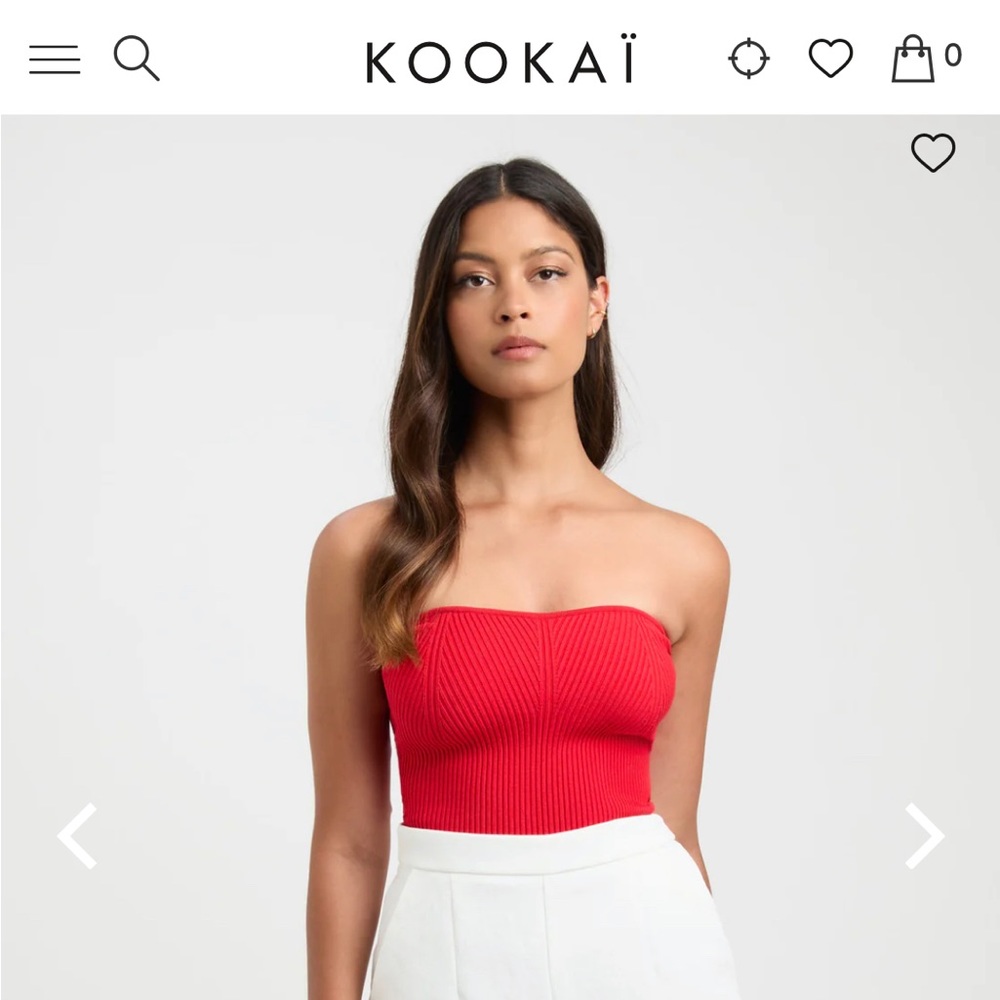 Brand NWT in original packaging kookai XS/0 strapless bustier top